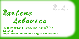 marlene lebovics business card